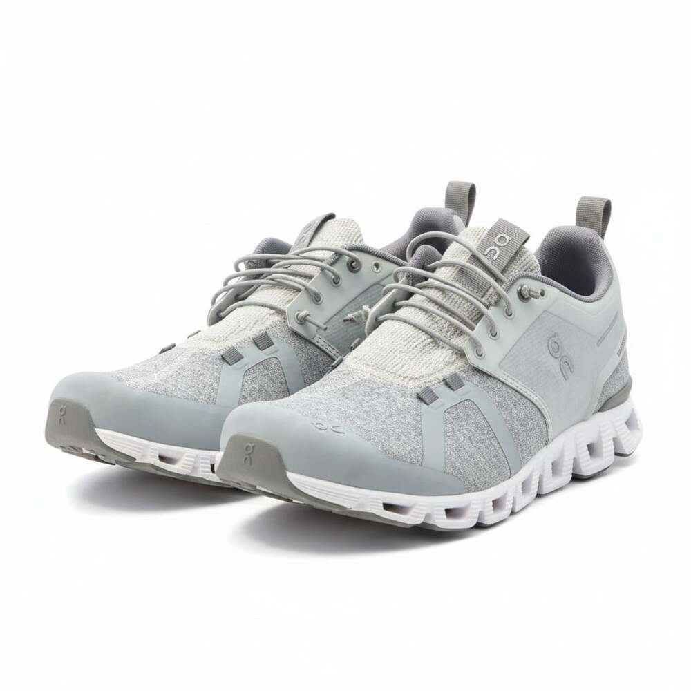 On Running Cloud 5 Terry Men's Size 9.5 Glacier White Gray Sneaker CloudTec